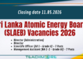 Sri Lanka Atomic Energy Board (SLAEB) Vacancies 2026
