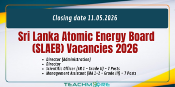 Sri Lanka Atomic Energy Board (SLAEB) Vacancies 2026