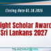 Fulbright Scholar Award for Sri Lankans 2027