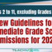 New Guidelines for Intermediate Grade School Admissions for 2026