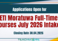 IETI Moratuwa Full-Time Courses