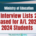 NCOE Interview Lists 2026 Released