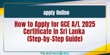 GCE A/L 2025 Certificate