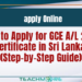 GCE A/L 2025 Certificate