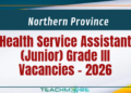 Health Service Assistant 2026