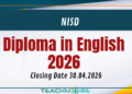 Diploma in English 2026 – NISD Sri Lanka
