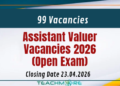 Assistant Valuer Vacancies