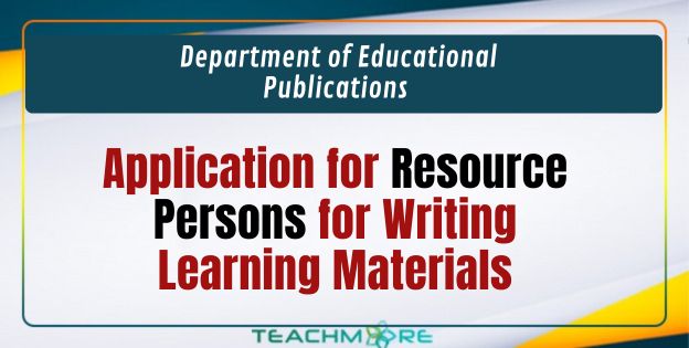 Resource Persons for Writing Learning Materials