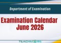 Examination Calendar for June - 2026