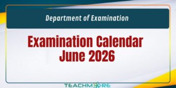 Examination Calendar for June - 2026