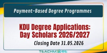KDU Degree Applications: Day Scholars 2026/2027
