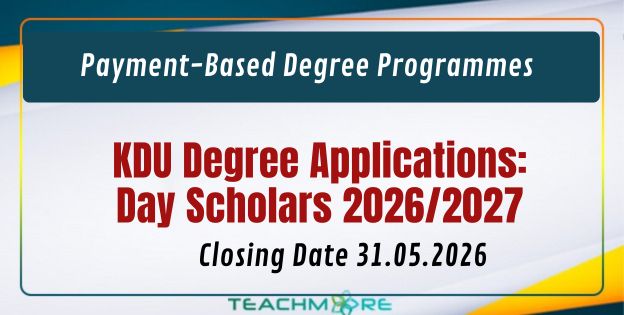 KDU Degree Applications: Day Scholars 2026/2027