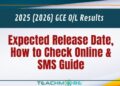 2025 (2026) GCE O/L Results Sri Lanka