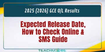 2025 (2026) GCE O/L Results Sri Lanka