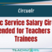 Public Service Salary Circular Amended for Teachers and Trainees