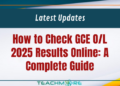How to Check GCE O/L 2025 Results Online