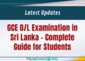 GCE O/L Examination in Sri Lanka