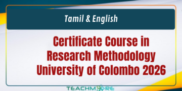 Certificate Course in Research Methodology – University of Colombo