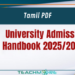 University Admission Handbook 2025/2026 Tamil PDF