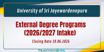 External Degree Programs (2026/2027 Intake) -University of Sri Jayewardenepura