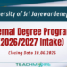 External Degree Programs (2026/2027 Intake) -University of Sri Jayewardenepura