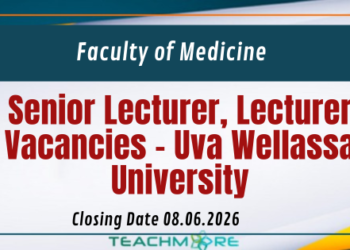 Senior Lecturer, Lecturer Vacancies - Uva Wellassa University