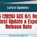 2025 (2026) GCE O/L Results