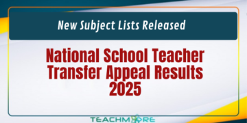 National School Teacher Transfer Appeal Results 2025