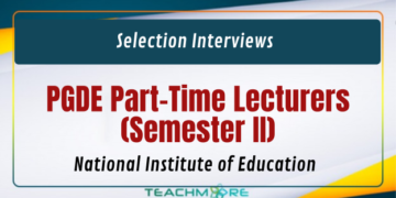 Selection Interviews for PGDE Part-Time Lecturers