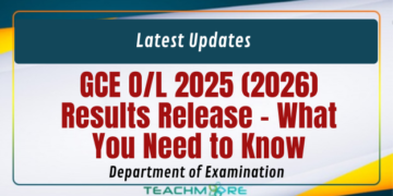 GCE O/L 2025 (2026) Results Release