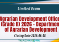 Agrarian Development Officer (Grade II) 2026