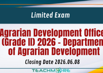 Agrarian Development Officer (Grade II) 2026