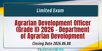 Agrarian Development Officer (Grade II) 2026