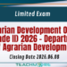 Agrarian Development Officer (Grade II) 2026