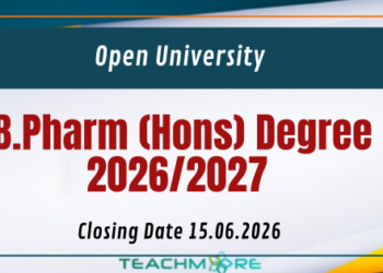 B.Pharm (Hons) Degree 2026/2027 - OUSL