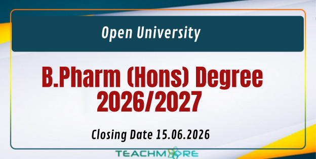 B.Pharm (Hons) Degree 2026/2027 - OUSL