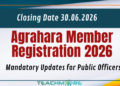 Agrahara Member Registration 2026