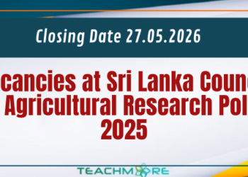 Vacancies at Sri Lanka Council for Agricultural Research Policy 2025