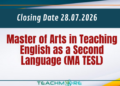 MA TESL Programme 2026/27 – Postgraduate Institute of English