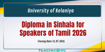 Diploma in Sinhala for Speakers of Tamil 2026