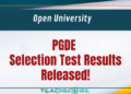 PGDE Selection Test Results Released!