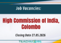 Job Vacancies: High Commission of India, Colombo
