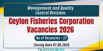 Ceylon Fisheries Corporation Vacancies 2026