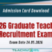 2026 Graduate Teacher Recruitment Exam Admission Cards