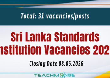Sri Lanka Standards Institution Vacancies 2026