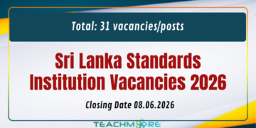 Sri Lanka Standards Institution Vacancies 2026