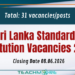 Sri Lanka Standards Institution Vacancies 2026
