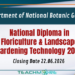 National Diploma in Floriculture & Landscape Gardening Technology 2026