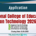 National College of Education on Technology 2026