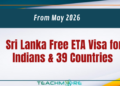 Sri Lanka Free ETA Visa for Indians